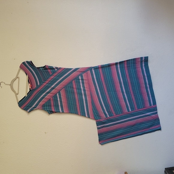 Joe brown maxi dress sleevesles v-neck size UK 16 colors pink purple green - Picture 4 of 16